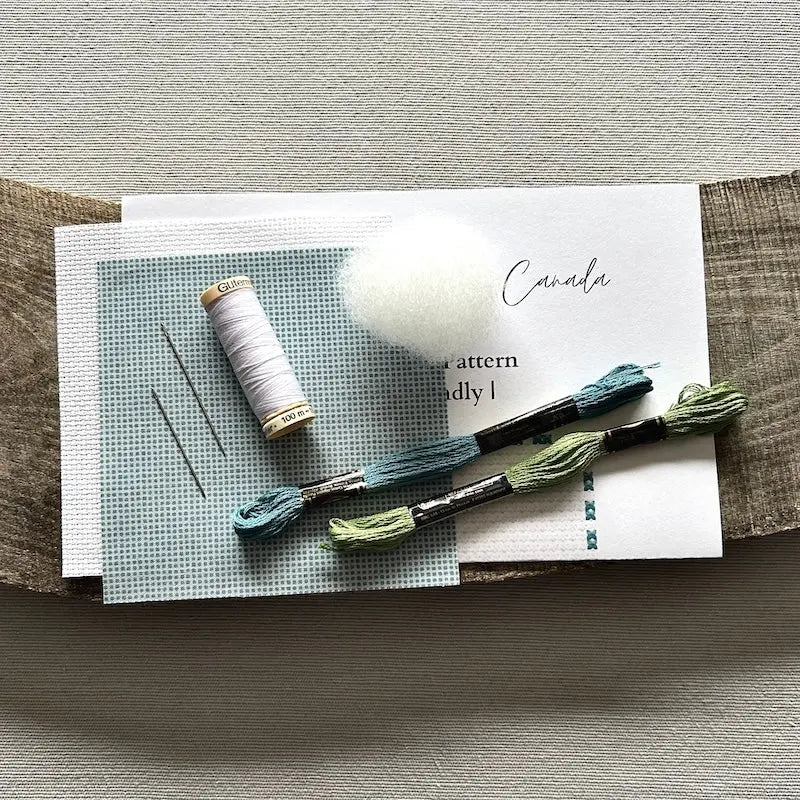 Cross Stitching Supplies that come in a kit