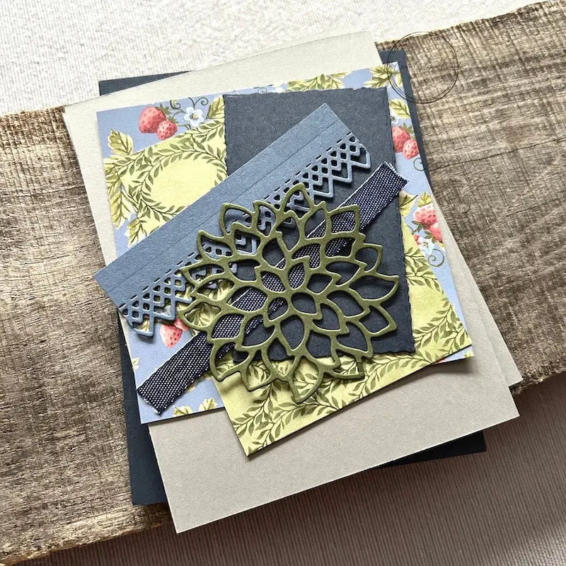 All of the card pieces are laying on top of cards. Everything comes cut and ready for assembly.