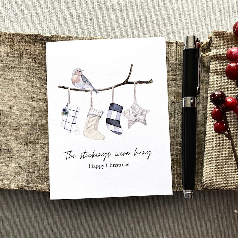 Merry Christmas Greeting Card | Woodland Animals Holiday Card