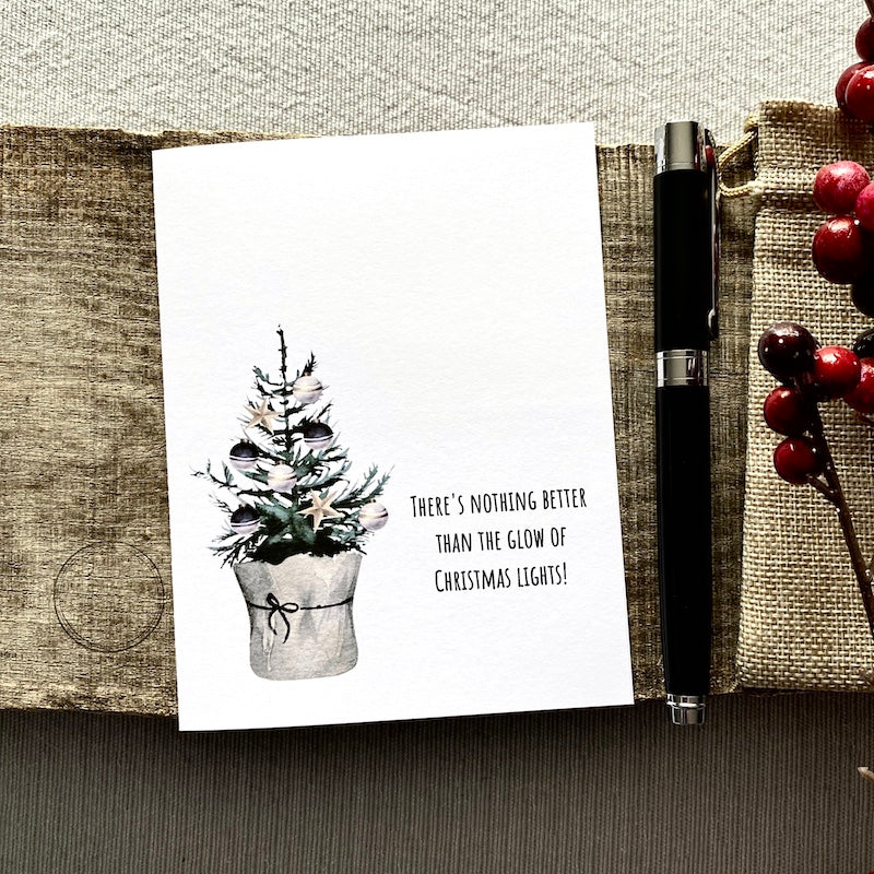 Christmas Lights Greeting Card | Festive Holiday Card