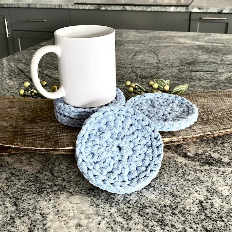 Crochet Coaster Set | Rustic Home Decor - The Craft Shoppe Canada