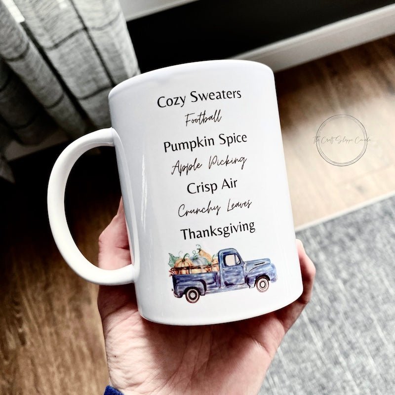 Ceramic Mug for Fall Autumn | Unique Cup for Hot Chocolate and Coffee Bar - The Craft Shoppe Canada