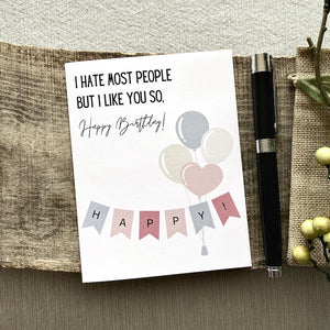 Happy Birthday Card | Introvert Humour | Sarcastic Anti Social Mood