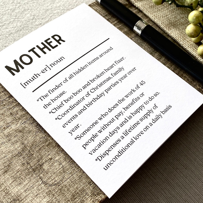 Mothers Day Card | Definition of a Mom | Heartfelt Happy Birthday