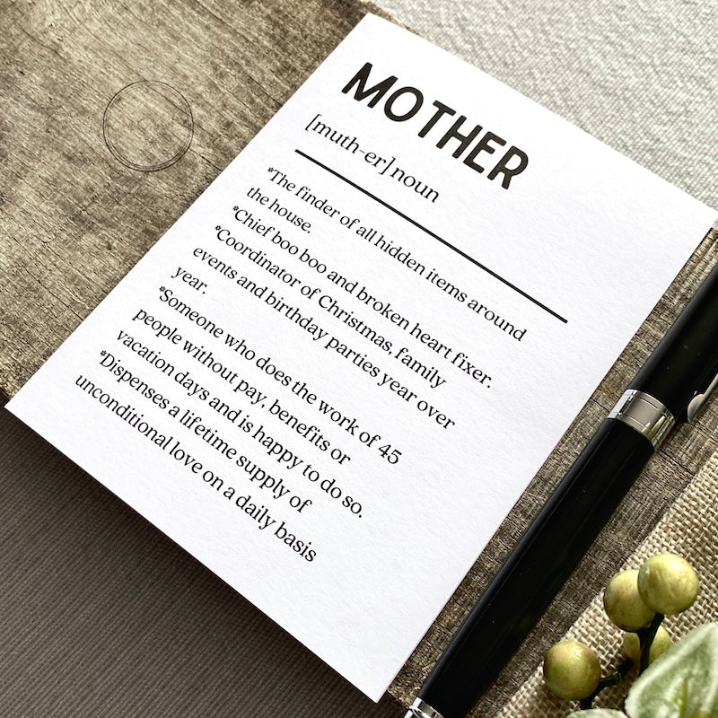 Happy Mother's Day Card | Definition of a Mom | Birthday Card
