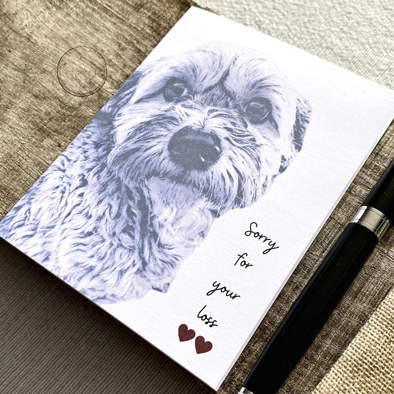 Sympathy Card for Loss of Pet | Personalized Rainbow Bridge Card for Dog or Cat