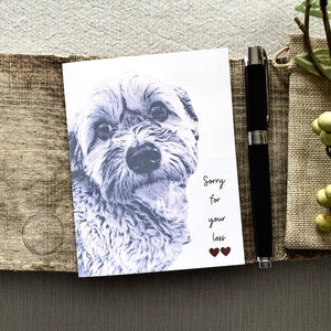 Sympathy Card for Loss of Pet | Personalized Rainbow Bridge Card for Dog or Cat