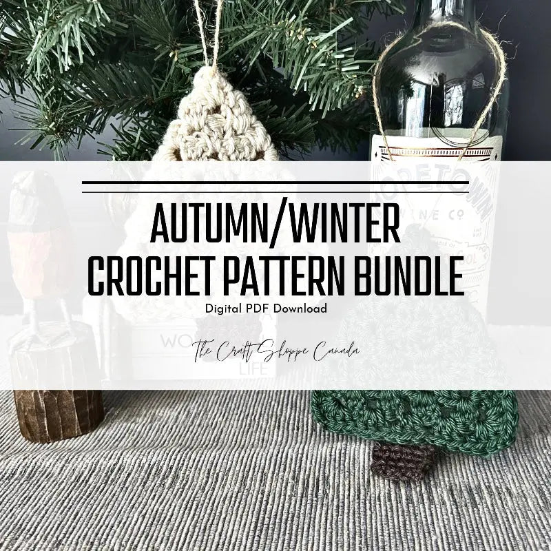 A DIY Crochet Pattern bundle that includes 4 patterns. Each pattern is suitable for the fall/winter season.