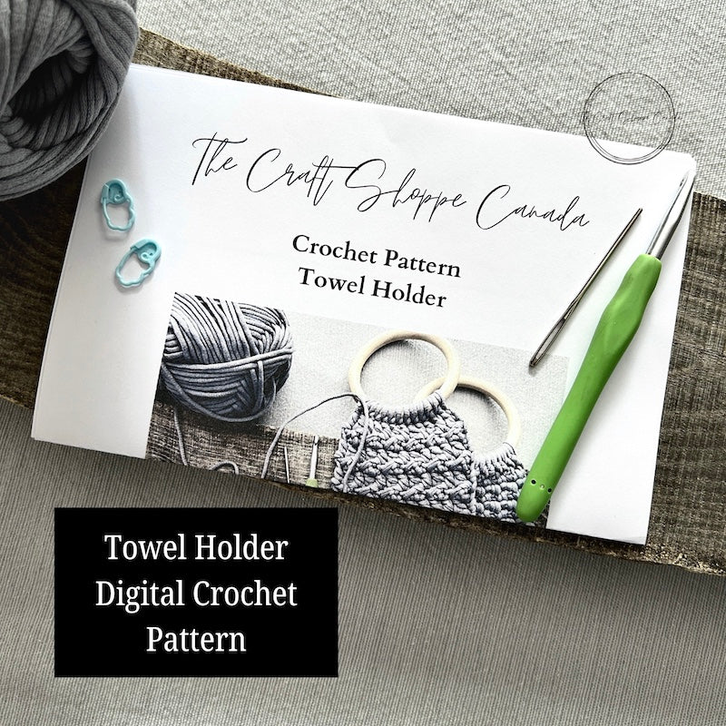 Digital Crochet Pattern | Kitchen Tea Towel Holder