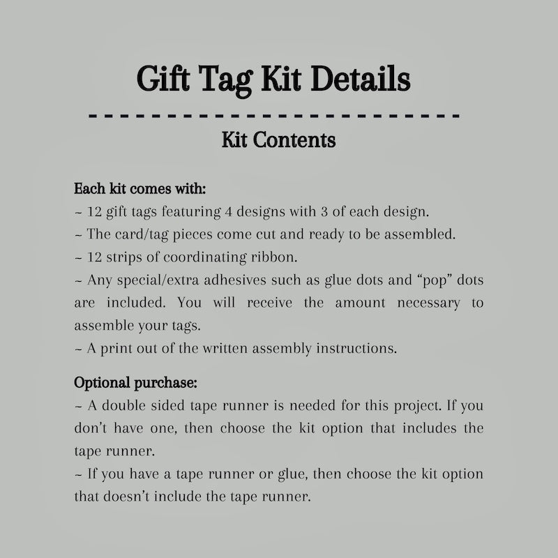 A detailed list of what is included in your kit - The Craft Shoppe Canada