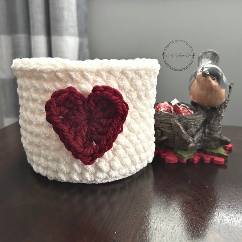 Close-up of the basket filled with chocolates sitting on a side table - The Craft Shoppe Canada