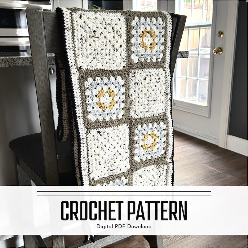 Crochet Pattern | Granny Square Table Runner - The Craft Shoppe Canada