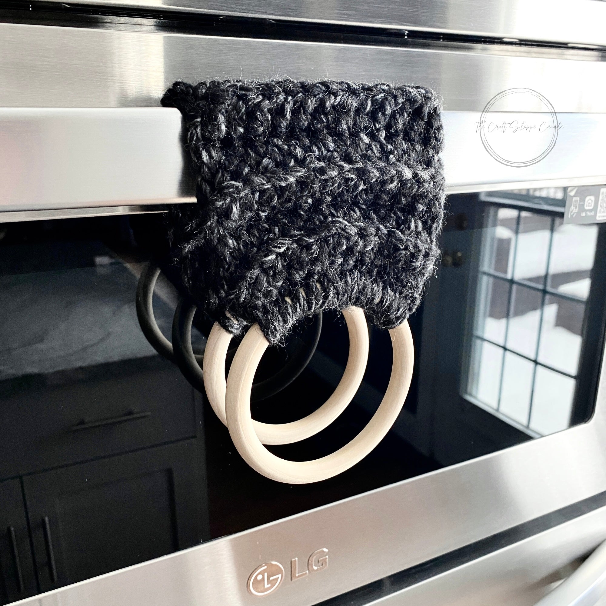 Crochet Tea Towel Holder | House Warming Gift | Handmade Kitchen Accessories - The Craft Shoppe Canada