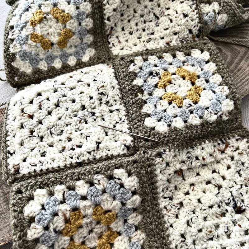 Digital Crochet Pattern | DIY Granny Square Table Runner - The Craft Shoppe Canada