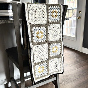 Digital Crochet Pattern | DIY Granny Square Table Runner - The Craft Shoppe Canada