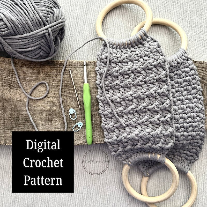 Digital Crochet Pattern | Tea Towel Holder | Learn to Crochet - The Craft Shoppe Canada