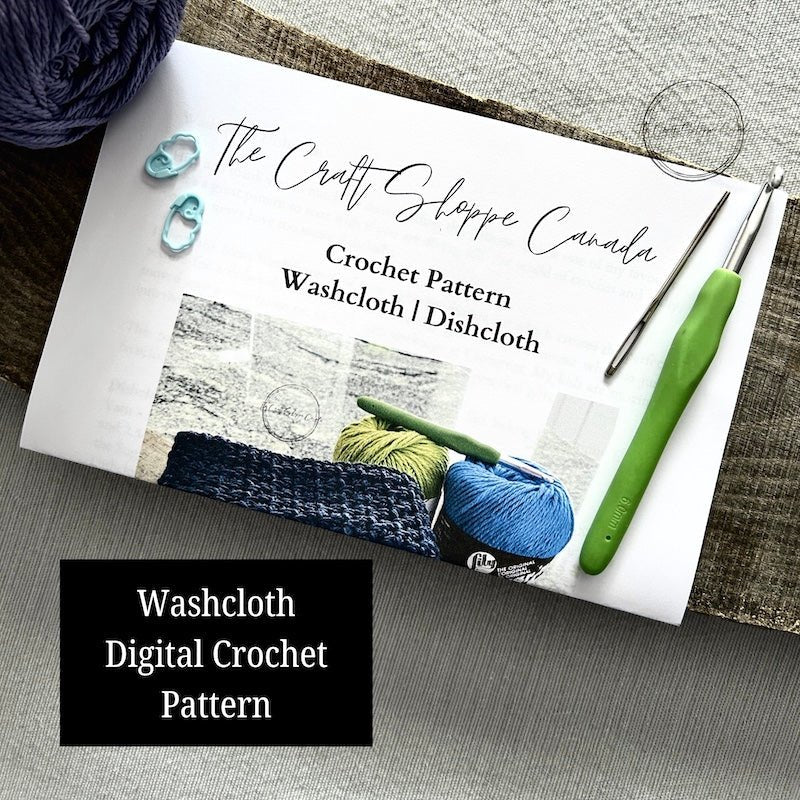 Digital Crochet Pattern | Washcloth/Dishcloth Pattern - The Craft Shoppe Canada