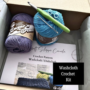 DIY Crochet Kit | Washcloth Dishcloth Craft Supplies - The Craft Shoppe Canada