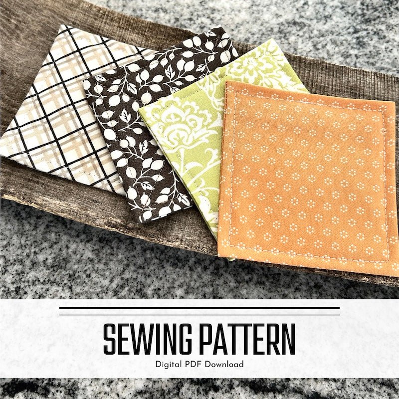 Sewing Pattern | Quilted Coaster Set - The Craft Shoppe Canada