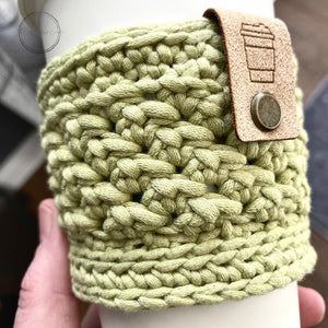 Green Cup Cozy | Eco-Friendly Coffee Wrap | Cup Sleeve for an Insulated Traveller - The Craft Shoppe Canada
