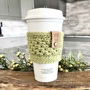 Green Cup Cozy | Eco-Friendly Coffee Wrap | Cup Sleeve for an Insulated Traveller - The Craft Shoppe Canada