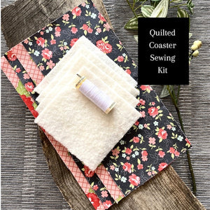 Sewing Kit | Floral Quilted Coaster Kit - The Craft Shoppe Canada