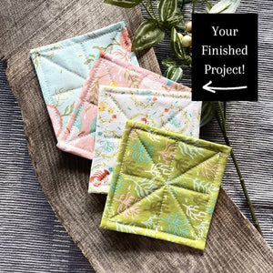 Sewing Kit | Mermaid Quilted Coaster Kit - The Craft Shoppe Canada