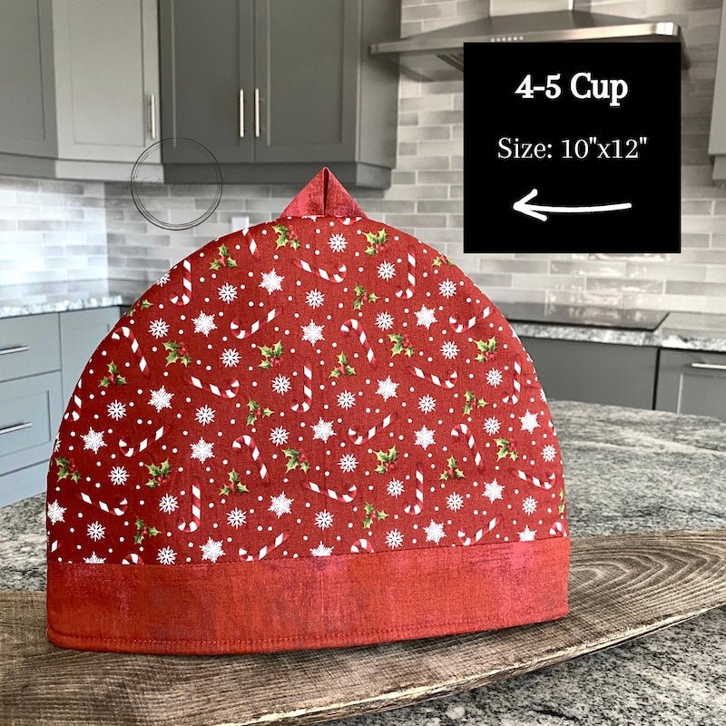 Tea Cozy | Candy Cane Coffee Cozy - The Craft Shoppe Canada