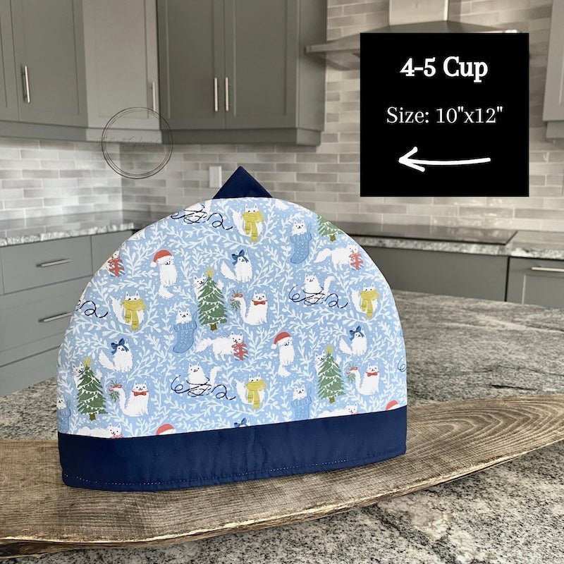 Tea Cozy | Christmas Cat Coffee Cozy - The Craft Shoppe Canada